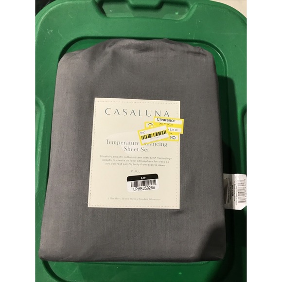 New Casaluna Temperature Balancing Sheet Set Full Size, Metal Gray‎ 300 TC - Picture 1 of 2
